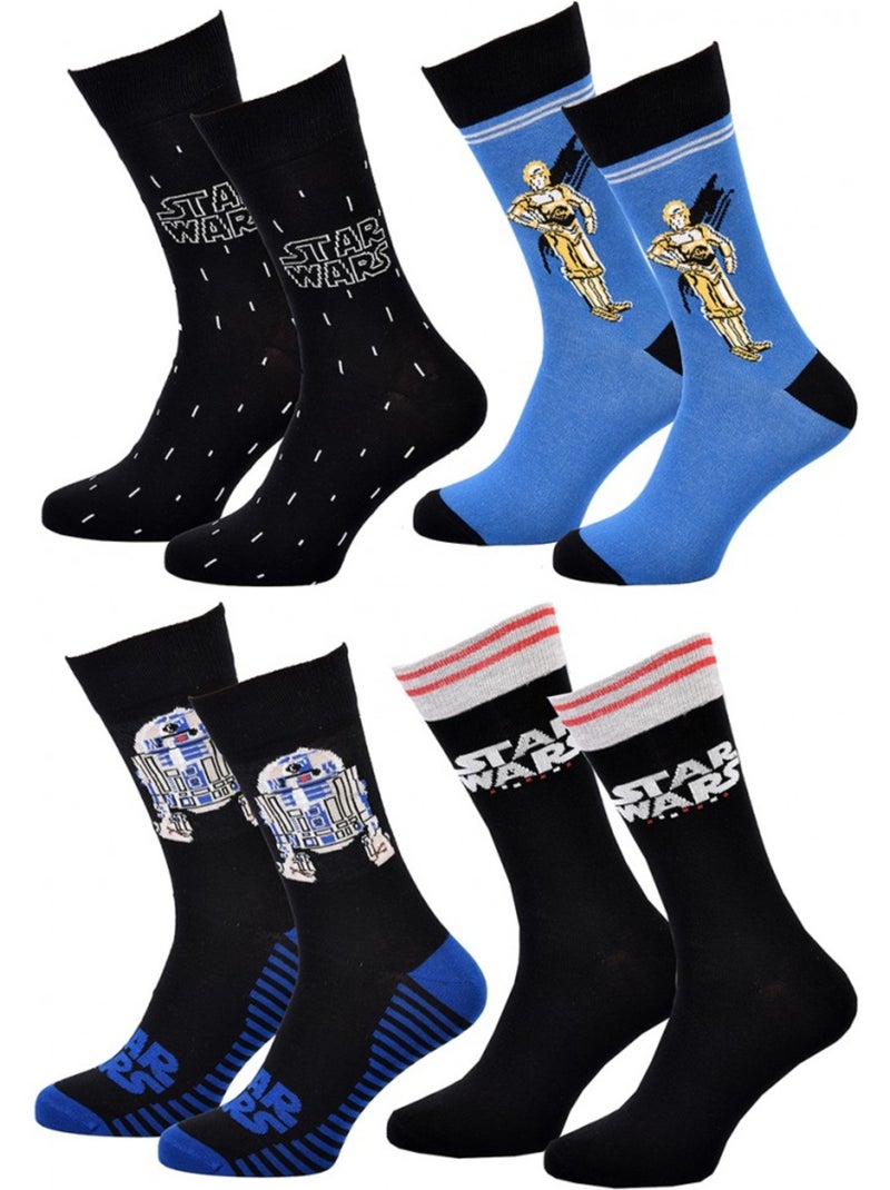 Calcetines Star Wars hombre - Pack de 4 Multicolor - Kiabi