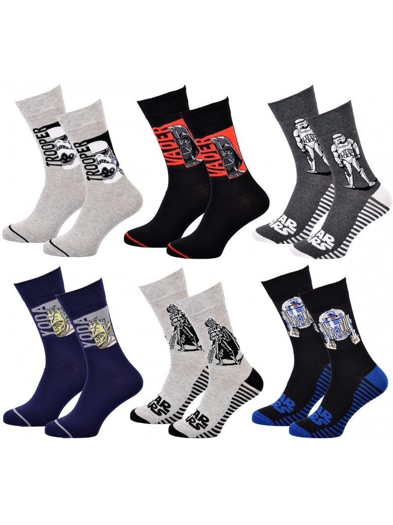 Calcetines Star Wars hombre - Pack de 6 Multicolor - Kiabi