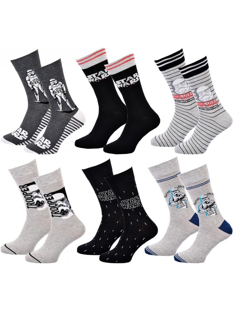 Calcetines Star Wars hombre - Pack de 6 Multicolor - Kiabi