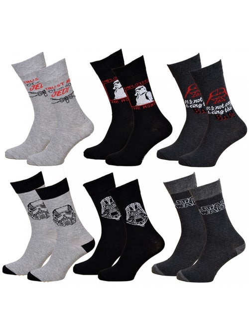 Calcetines Star Wars hombre - Pack de 6 - Kiabi