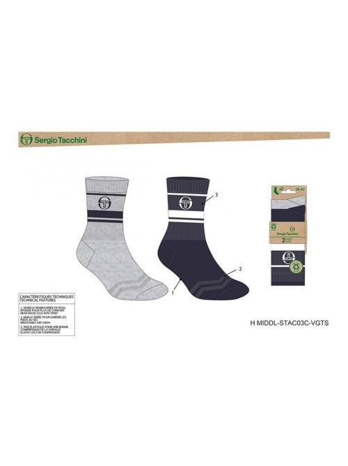 Calcetines TENNIS SERGIO TACCHINI Pack de 4 Pares - Kiabi