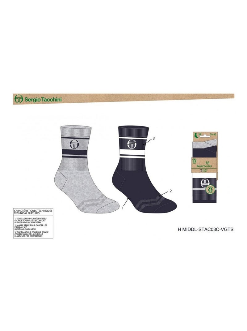 Calcetines TENNIS SERGIO TACCHINI Pack de 4 Pares Multicolor - Kiabi