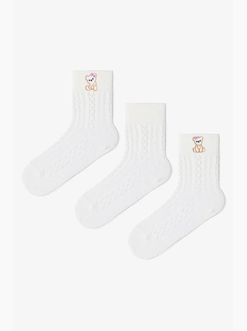 Calcetines tobilleros con estampado de osito marshmallow cutie penti - Kiabi Calcetines tobilleros con estampado de osito marshmallow cutie penti - Kiabi