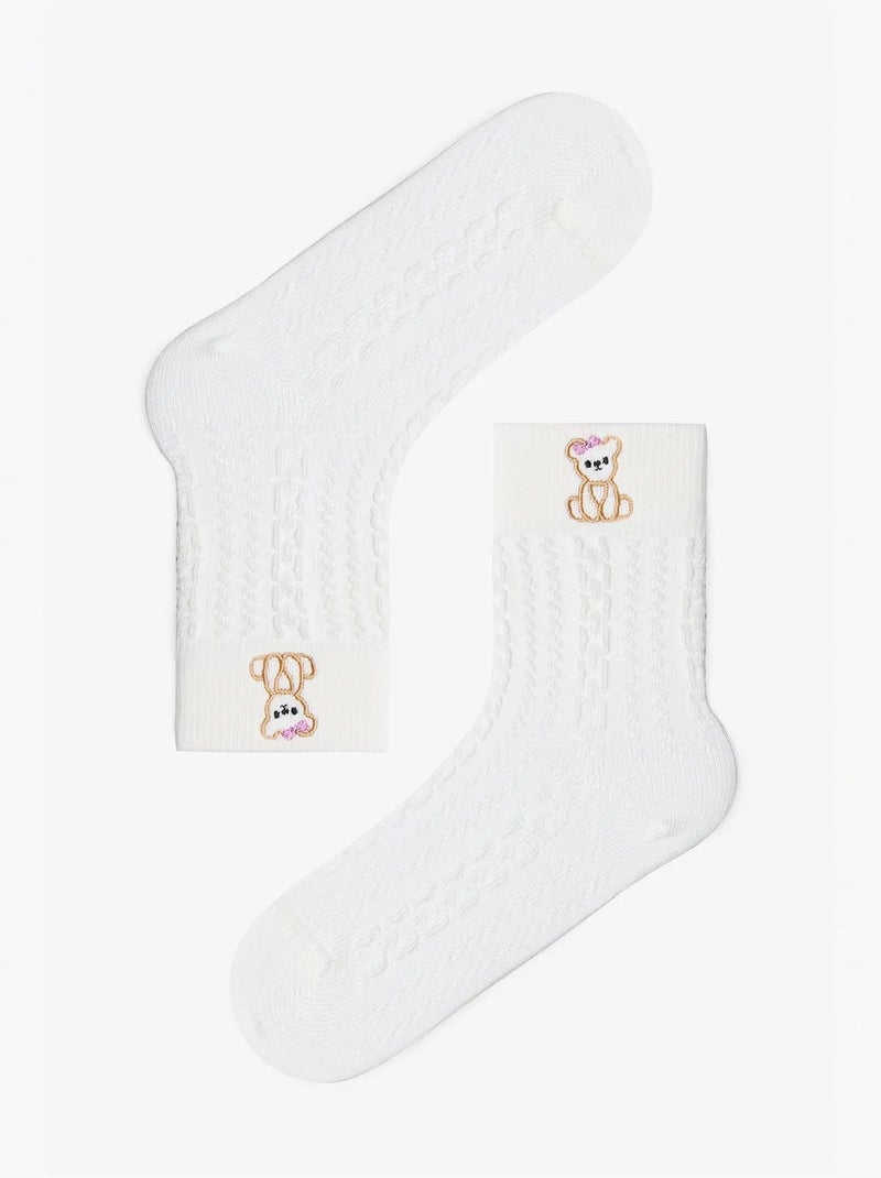 Calcetines tobilleros con estampado de osito marshmallow cutie penti Blanco - Kiabi