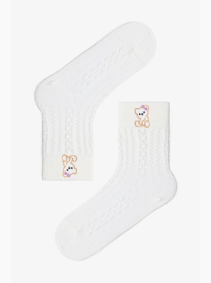 Calcetines tobilleros con estampado de osito marshmallow cutie penti Blanco - Kiabi
