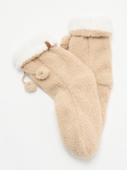 Calcetines zapatilla forrados - Kiabi