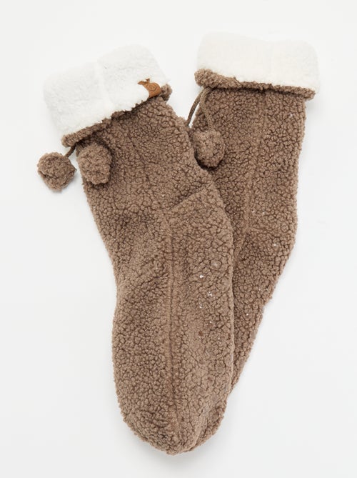 Calcetines zapatilla forrados - Kiabi