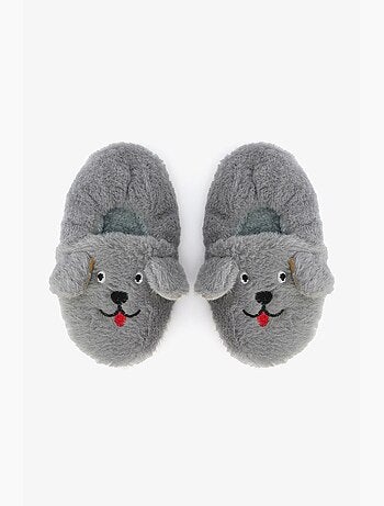 Calcetines zapatilla infantiles con bordado bear y textura suave penti