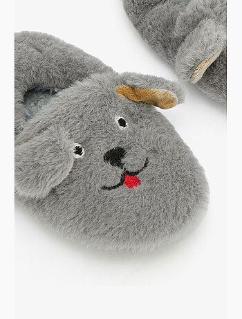 Calcetines zapatilla infantiles con bordado bear y textura suave penti