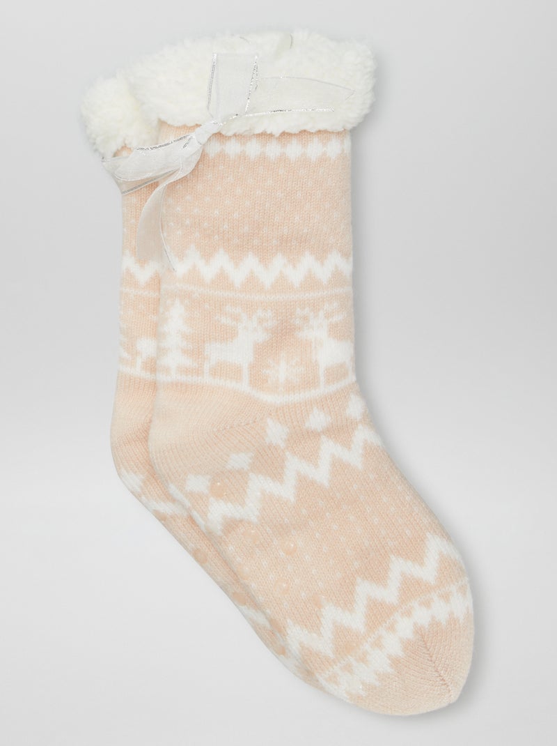 Calcetines-zapatillas antideslizantes ROSA - Kiabi