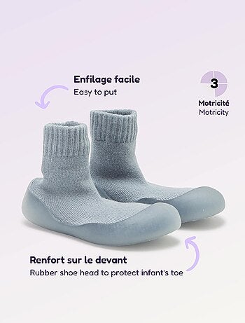 Calcetines zapatillas de motricidad 3 'primeros pasos' - Kitchoun