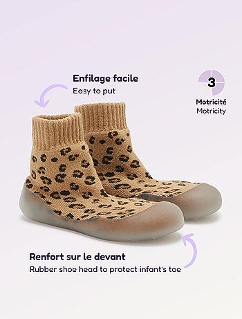 Calcetines zapatillas de motricidad 3 'primeros pasos' - Kitchoun