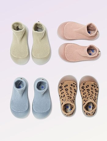 Calcetines zapatillas de motricidad 3 'primeros pasos' - Kitchoun