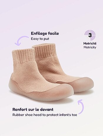 Calcetines zapatillas de motricidad 3 'primeros pasos' - Kitchoun