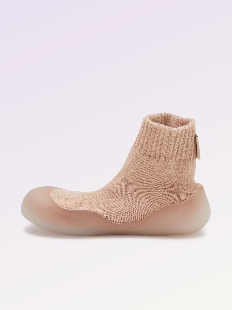 Calcetines zapatillas de motricidad 3 'primeros pasos' - Kitchoun Rosa - Kiabi