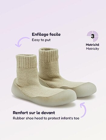 Calcetines zapatillas de motricidad 3 'primeros pasos' - Kitchoun