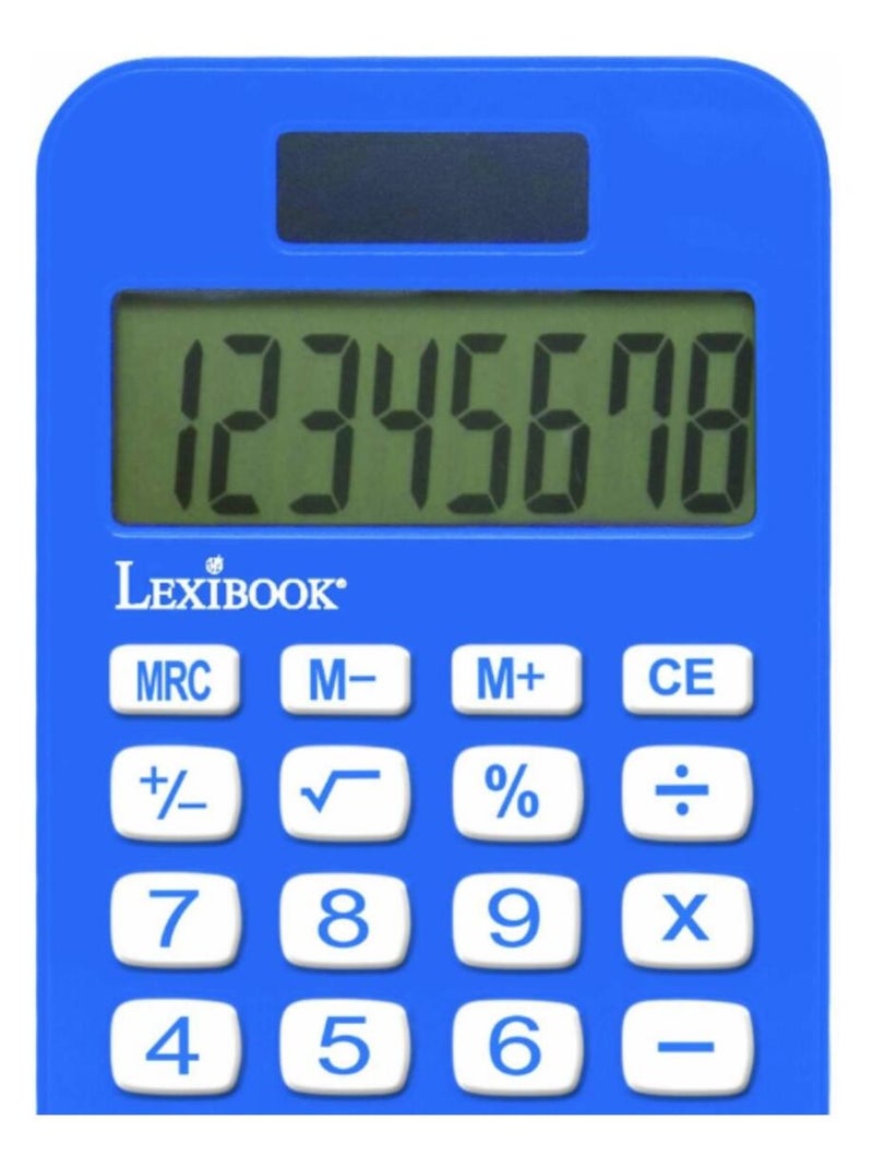 Calculadora de baloncesto de 8 dígitos con tapa de protección Azul - Kiabi