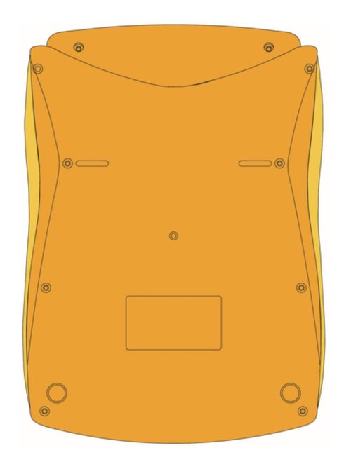 Calculadora de bolsillo amarilla de 10 dígitos con ángulo de pantalla ajustable y acabado de goma - Kiabi