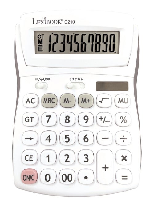 Calculadora de bolsillo de 10 dígitos con ángulo de pantalla ajustable y acabado de goma - Kiabi