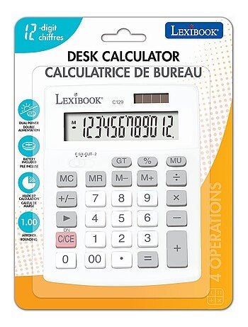 Calculadora de bolsillo de 12 dígitos con doble alimentación