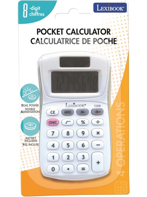 Calculadora de bolsillo de 8 d?gitos con acabado de goma - Kiabi