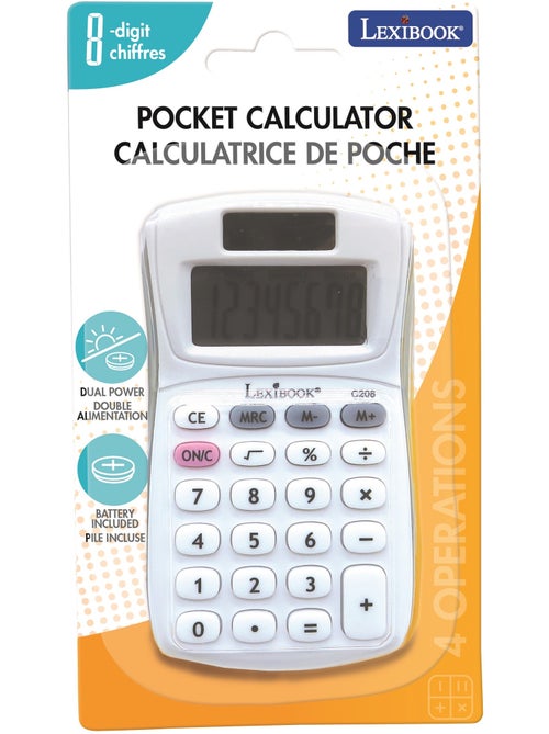 Calculadora de bolsillo de 8 dígitos con acabado de goma - Kiabi