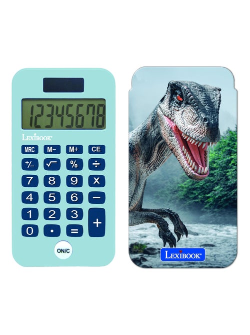 Calculadora de bolsillo de 8 dígitos Dinosaurio con funda protectora - Kiabi
