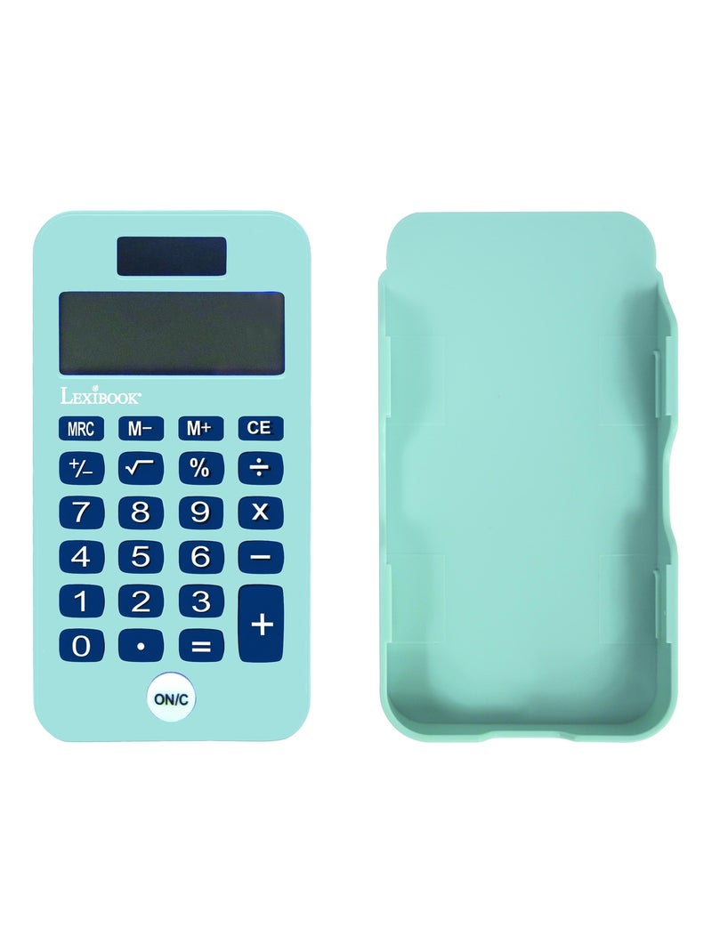 Calculadora de bolsillo de 8 dígitos Dinosaurio con funda protectora Azul - Kiabi
