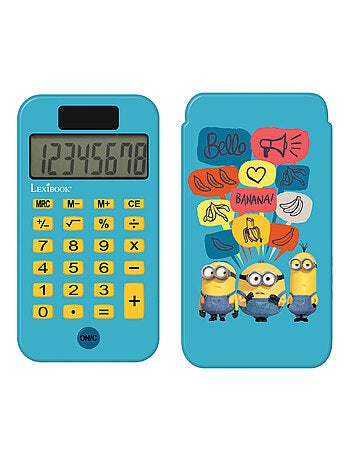 Calculadora de bolsillo de 8 dígitos Minions con funda protectora