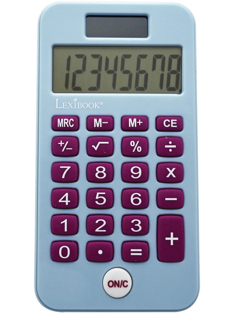Calculadora de bolsillo Frozen de 8 d?gitos con funda protectora Azul - Kiabi
