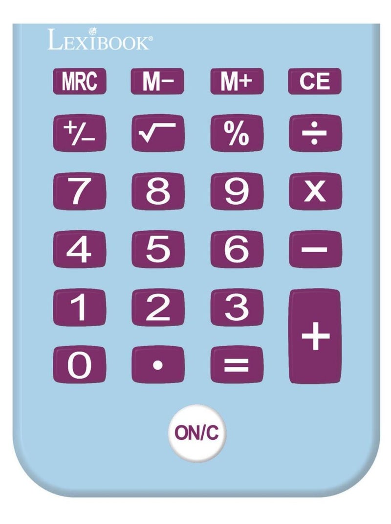 Calculadora de bolsillo Frozen de 8 d?gitos con funda protectora Azul - Kiabi