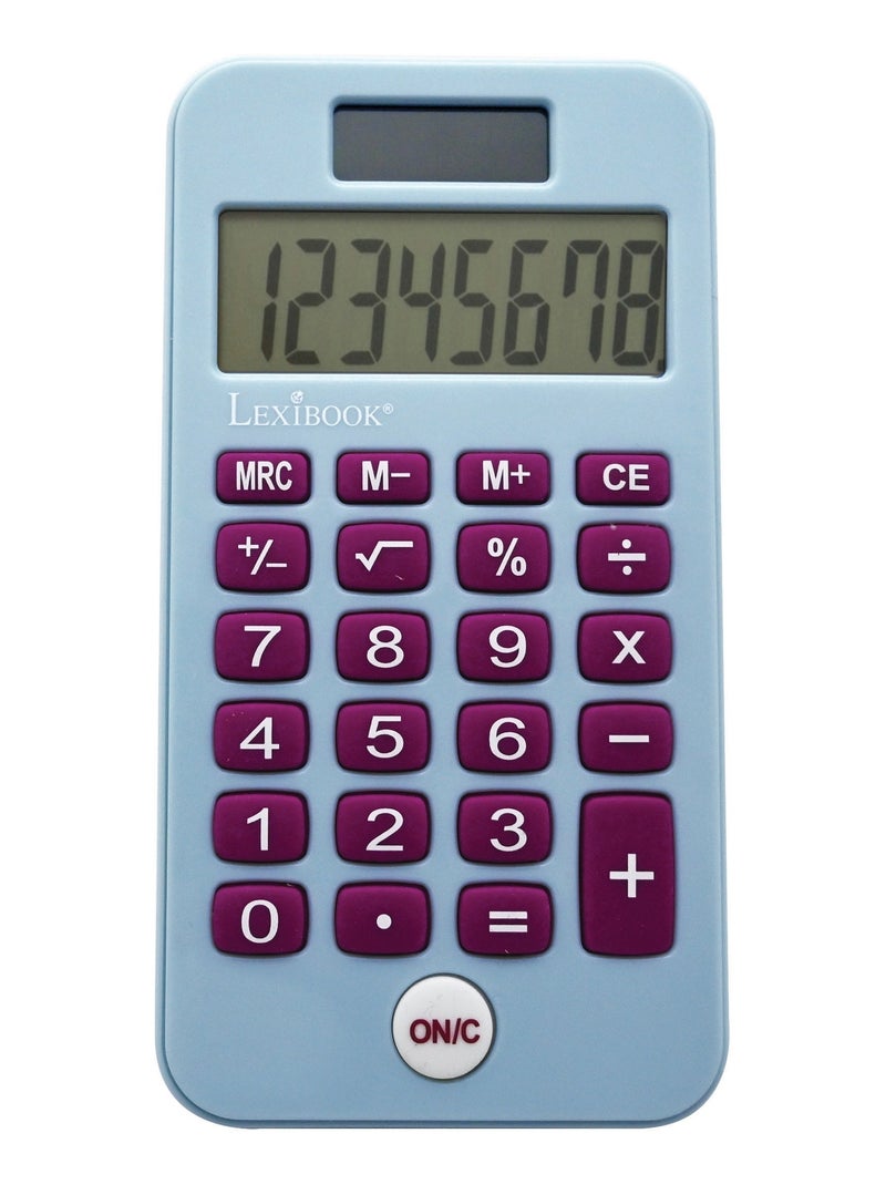 Calculadora de bolsillo Frozen de 8 dígitos con funda protectora Azul - Kiabi