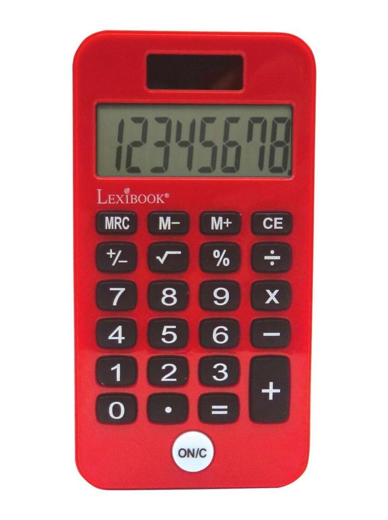 Calculadora de bolsillo Miraculous de 8 dígitos con funda protectora Rojo - Kiabi