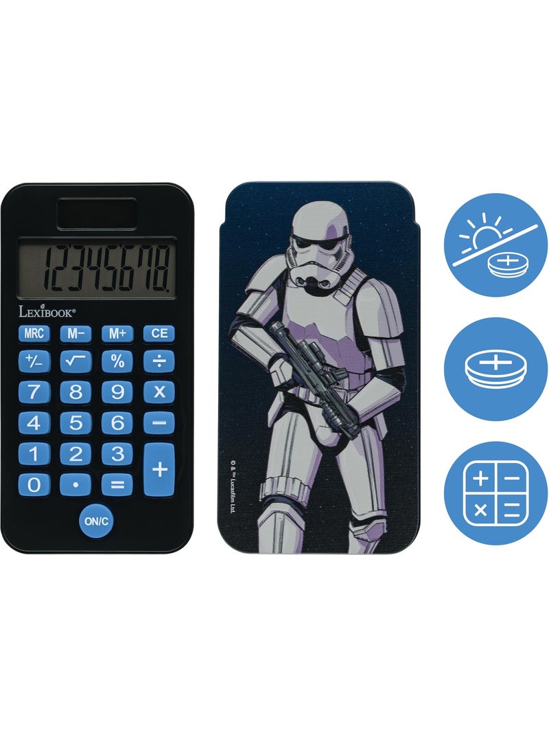 Calculadora de bolsillo Star Wars 8 dígitos con funda protectora Negro - Kiabi