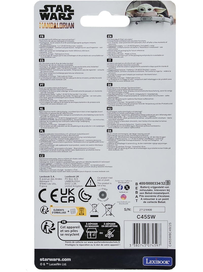 Calculadora de bolsillo Star Wars 8 dígitos con funda protectora Negro - Kiabi