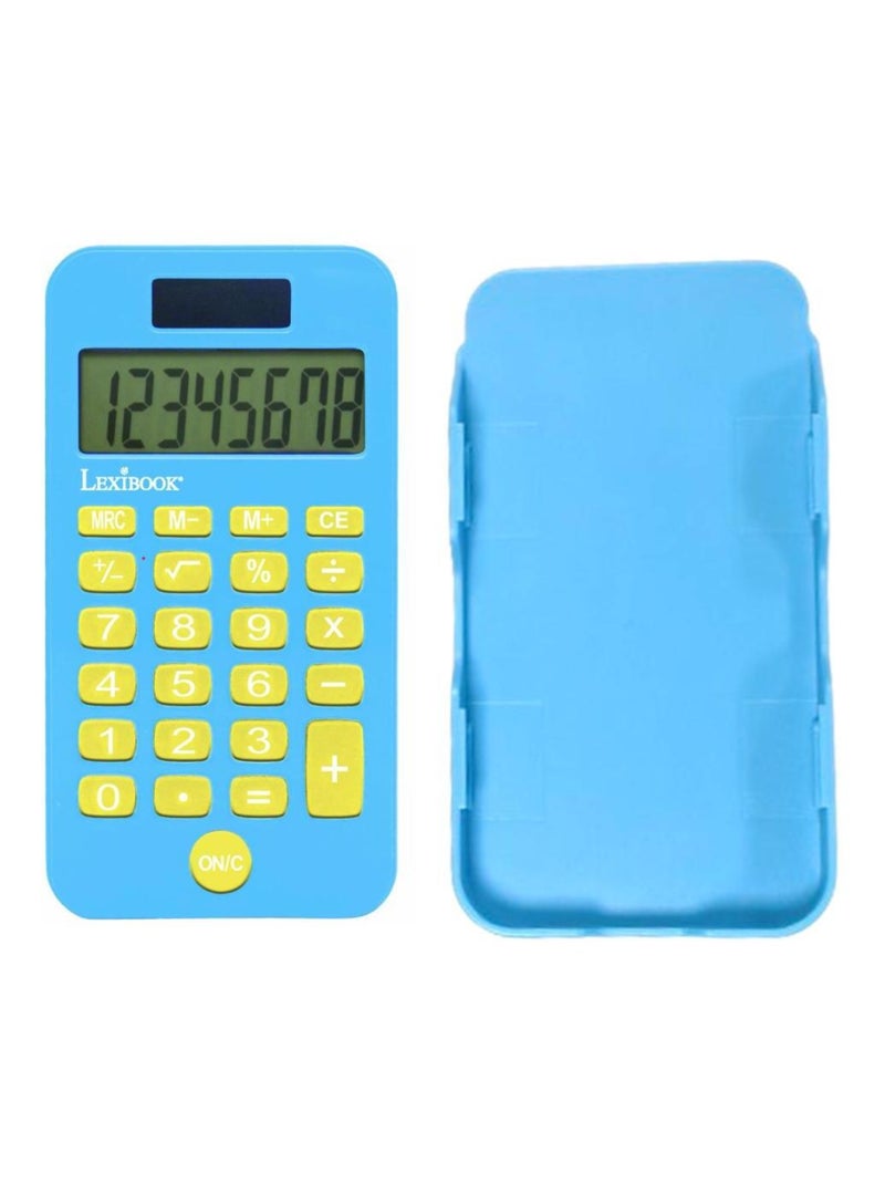 Calculadora de bolsillo Stitch de 8 dígitos con funda protectora Azul - Kiabi