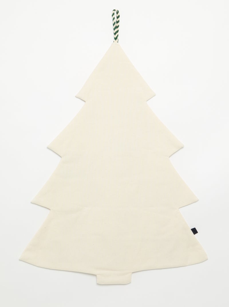 Calendario de Adviento de Navidad de tela para colgar - KIABI Home Blanco - Kiabi