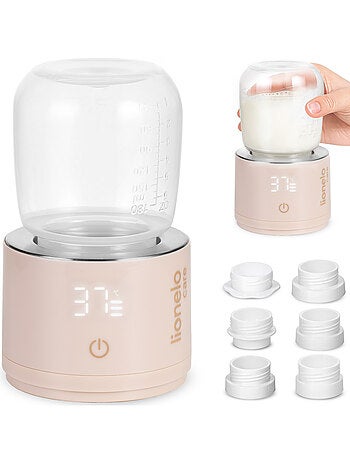 Calentador de biberones inalámbrico LIONELO Thermup - 180 ml - 90 ml en 3 min - 37-50 °C - Adaptador