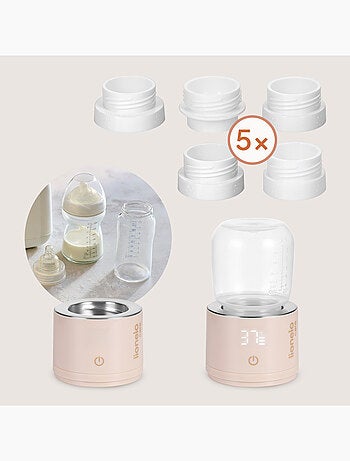 Calentador de biberones inalámbrico LIONELO Thermup - 180 ml - 90 ml en 3 min - 37-50 °C - Adaptador