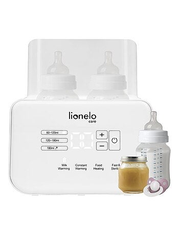 Calentador de biberones Lionelo Thermup Double 6 en 1 - Calienta dos biberones - Rápido e intuitivo