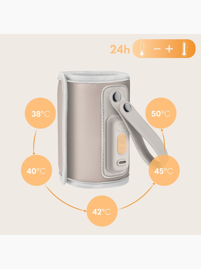 Calentador de biberones portátil LIONELO Thermup Go - USB - Temperatura hasta 24 horas - Sin BPA Beige - Kiabi