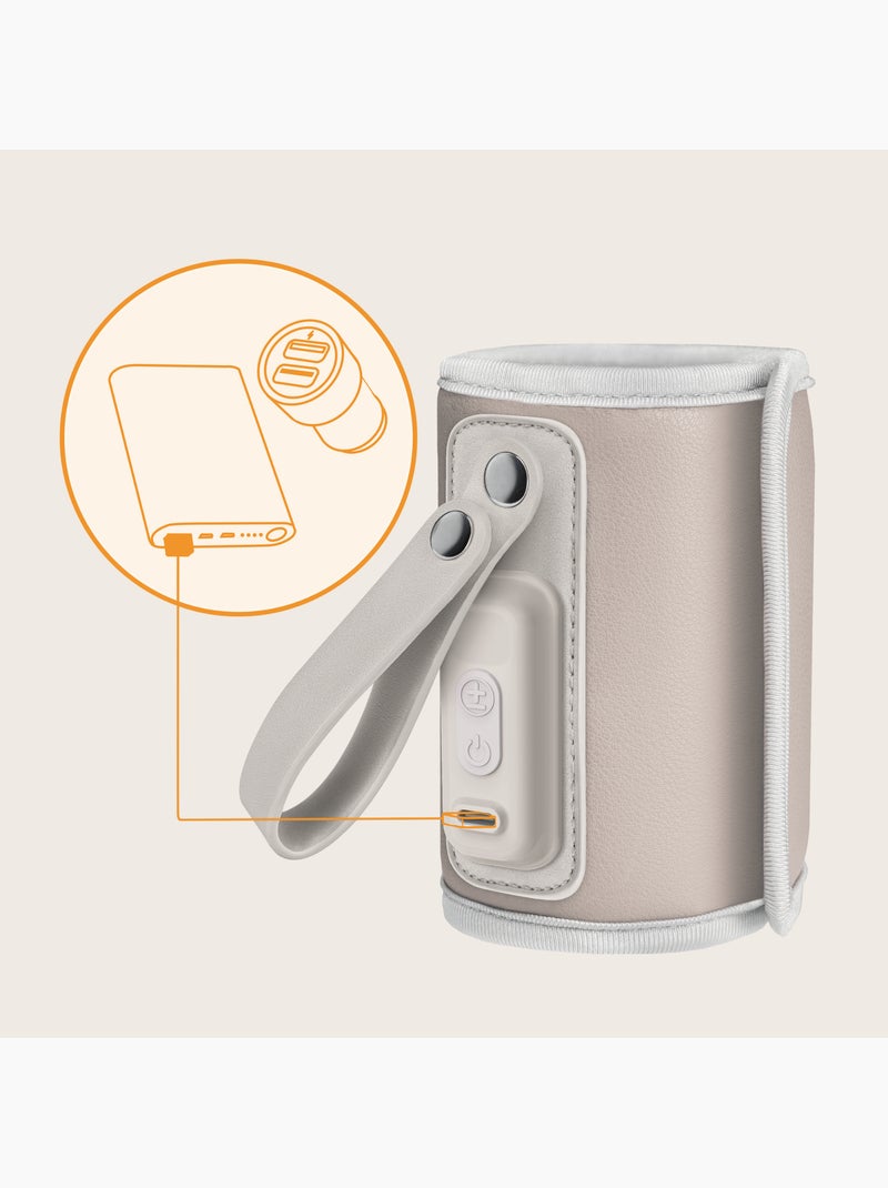 Calentador de biberones portátil LIONELO Thermup Go - USB - Temperatura hasta 24 horas - Sin BPA Beige - Kiabi