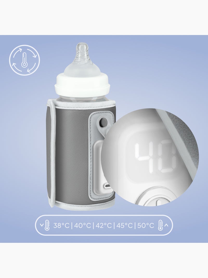 Calentador de biberones portátil LIONELO Thermup Go - USB - Temperatura hasta 24 horas - Sin BPA Gris - Kiabi