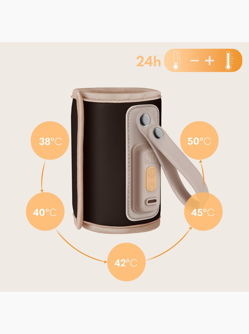 Calentador de biberones portátil LIONELO Thermup Go - USB - Temperatura hasta 24 horas - Sin BPA Marrón - Kiabi