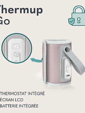Calentador de biberones portátil LIONELO Thermup Go - USB - Temperatura hasta 24 horas - Sin BPA