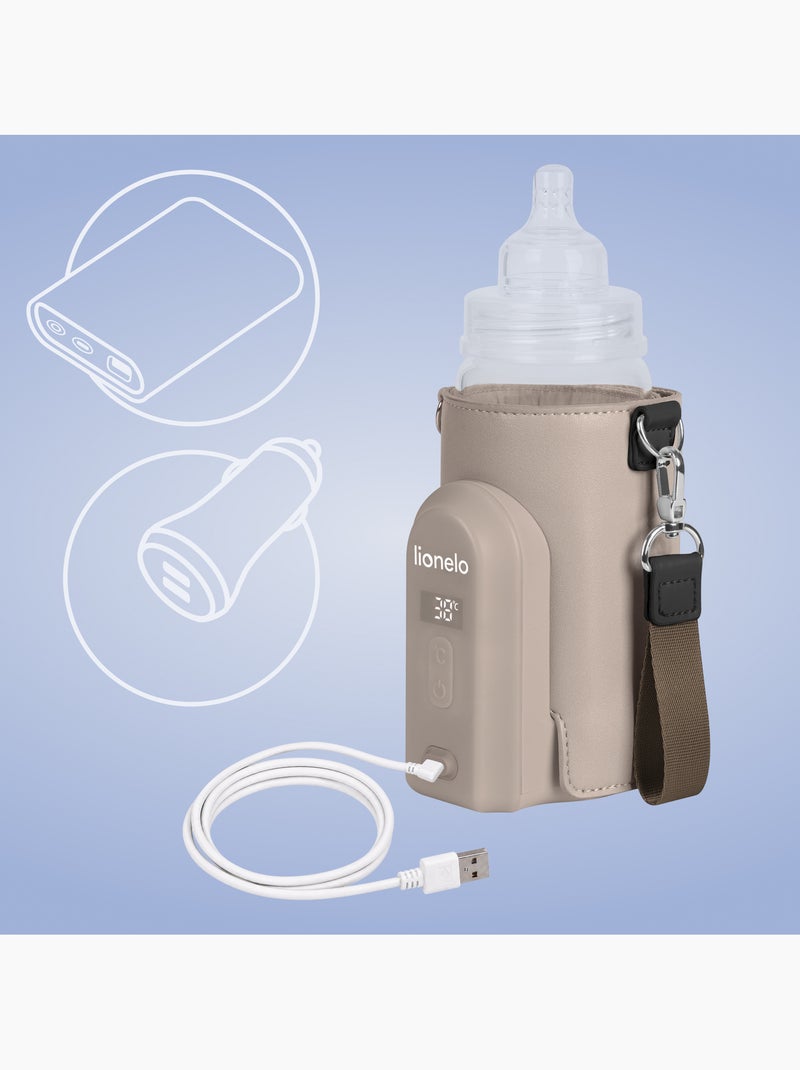 Calentador de biberones portátil LIONELO Thermup Go Evo - USB - Para botellas de plástico y vidrio ⌀ Beige - Kiabi