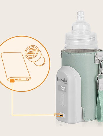Calentador de biberones portátil LIONELO Thermup Go Evo - USB - Para botellas de plástico y vidrio ⌀