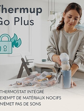 Calentador de biberones portátil Lionelo Thermup Go Plus - Sin BPA - 38-50 °C - Duración de la bater