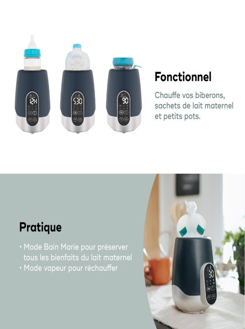 Calentador de biberones portátil NutriSmart programable 'Babymoov' - Kiabi Calentador de biberones portátil NutriSmart programable 'Babymoov' - Kiabi