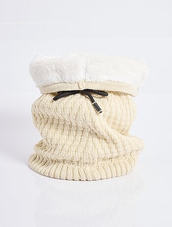 Calentador de cuello de punto y sherpa, crestas - AFIBEL